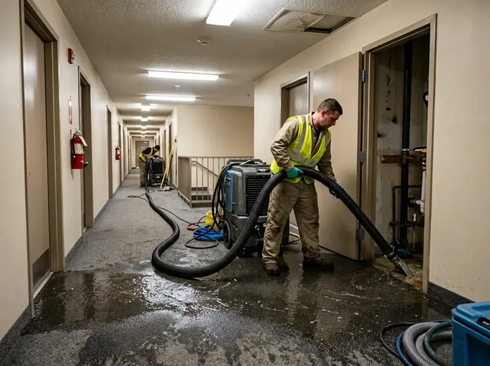 multi-unit-apartment-hallway-f-005 — frequently asked questions, Emergency Burst Pipe Water Extraction & Removal in Reisters…